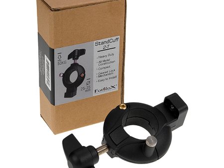 StandCuff 2-T - Compact 3 8  & 1 4 -20 Stand Mount for 20-35mm Diameter Pole Section, All Metal Construction w  Geared locking Mechanism Hot on Sale