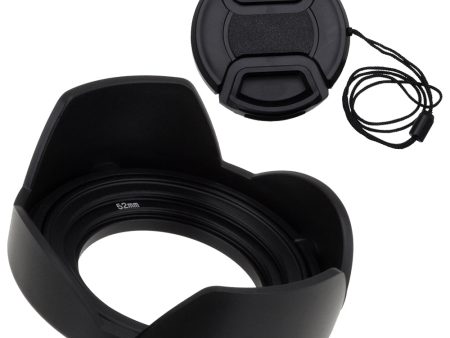 Fotodiox Reversible Lens Hood Kit for Lumix G Vario 14-42mm f 3.5-5.6 II APSH. MEGA O.I.S. Kit Lens, Reversible Tulip Flower Hood w Cap f MFT Kit Lenses on Sale