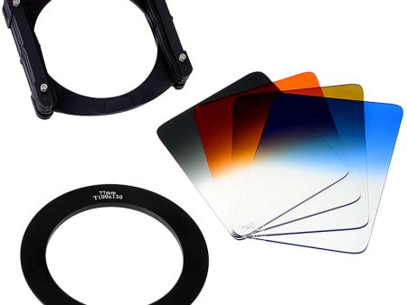 Fotodiox Pro 100mm Filter System Kit: 100mm Filter Holder, 4x 100mm Graduated Filters & Lens Adapter Ring - Compatible with Fotodiox Pro 100x135mm Filters and Cokin Z-Pro (L) Series Filters Online Sale