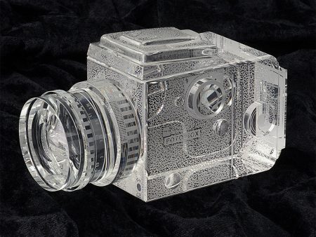 Fotodiox Crystal Camera - 2 3 Sized Replica of Hasselblad 503CM w  80mm f 2.8 CF Lens; Paperweight, Book Shelf, Bookends Sale