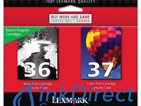 Genuine Lexmark 18C2226  Lex 36 37 Returned Program Ink Jet Cartridge Black & Color Sale