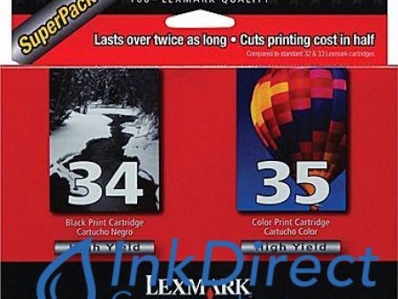 Genuine Lexmark 18C0535   Lex 35   34 Ink Jet Cartridge Black & Color Cheap