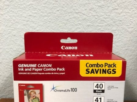 Genuine Canon  0615B009AB  PG-40 CL-41 Plus 50 Pack of Photo Paper Ink Jet Cartridge Black & Color Supply